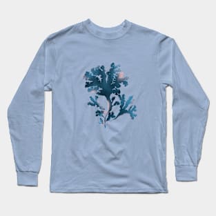 Blue seaweed  illustration Long Sleeve T-Shirt